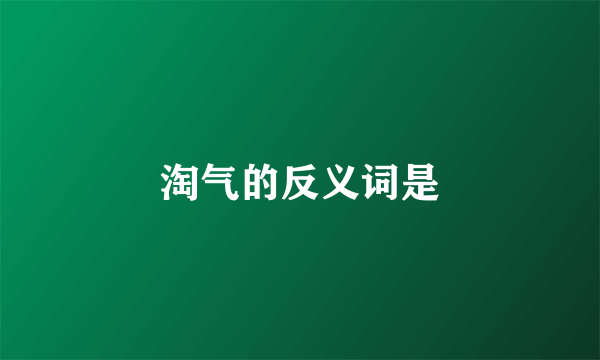 淘气的反义词是