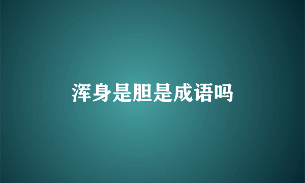 浑身是胆是成语吗
