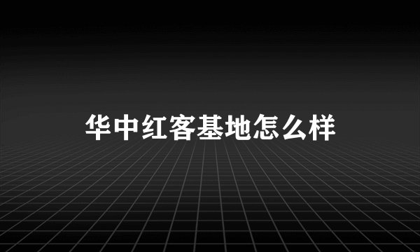华中红客基地怎么样