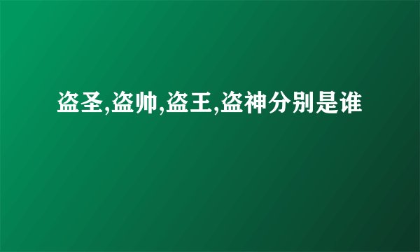 盗圣,盗帅,盗王,盗神分别是谁
