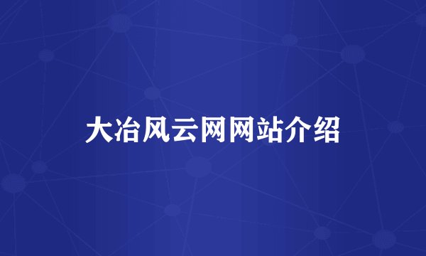 大冶风云网网站介绍