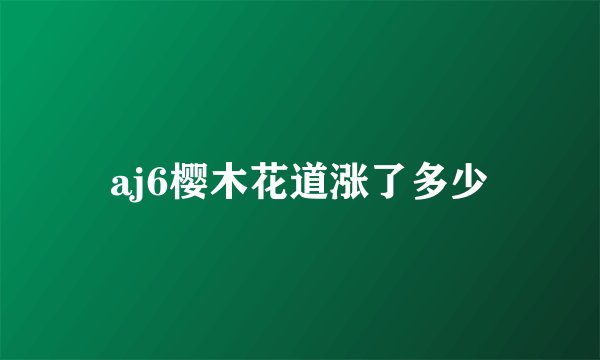 aj6樱木花道涨了多少