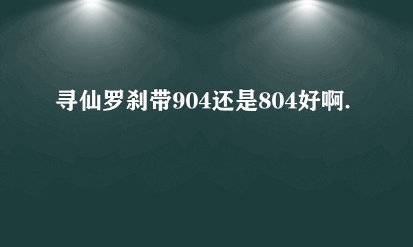 寻仙罗刹带904还是804好啊.