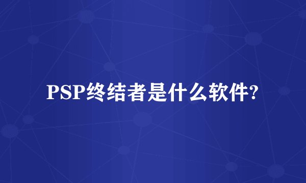 PSP终结者是什么软件?