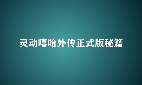 灵动嘻哈外传正式版秘籍