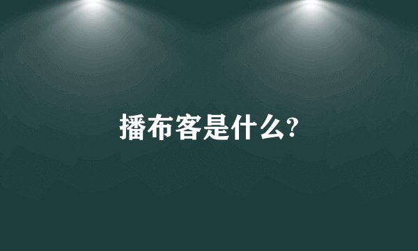 播布客是什么?