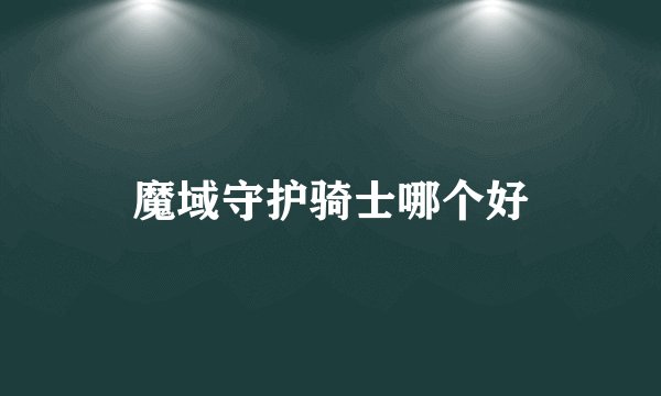 魔域守护骑士哪个好