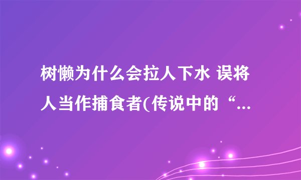 树懒为什么会拉人下水 误将人当作捕食者(传说中的“水鬼”)