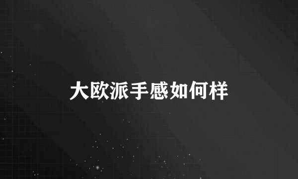 大欧派手感如何样