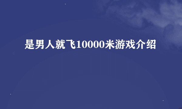 是男人就飞10000米游戏介绍