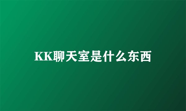 KK聊天室是什么东西
