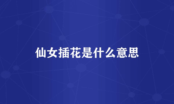 仙女插花是什么意思