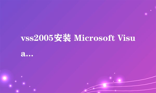 vss2005安装 Microsoft Visual SourceSafe 2005(VSS2005)安装及配置全攻略_