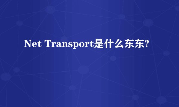 Net Transport是什么东东?