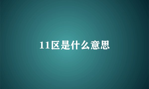 11区是什么意思
