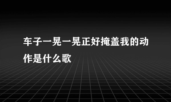 车子一晃一晃正好掩盖我的动作是什么歌