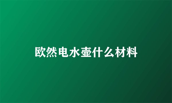 欧然电水壶什么材料