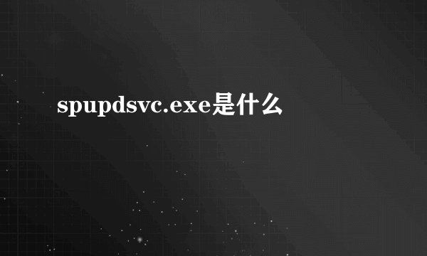 spupdsvc.exe是什么