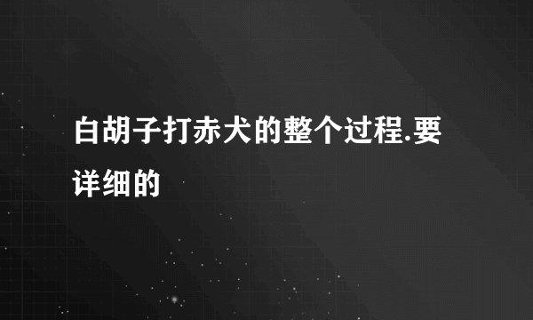 白胡子打赤犬的整个过程.要详细的