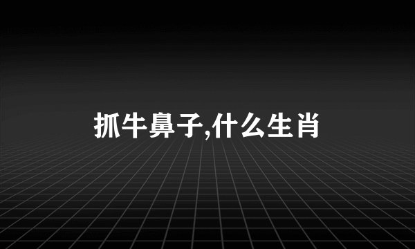 抓牛鼻子,什么生肖