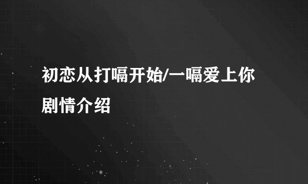 初恋从打嗝开始/一嗝爱上你剧情介绍
