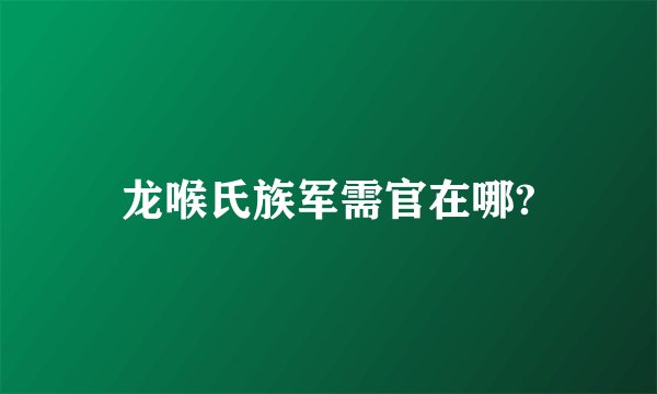龙喉氏族军需官在哪?