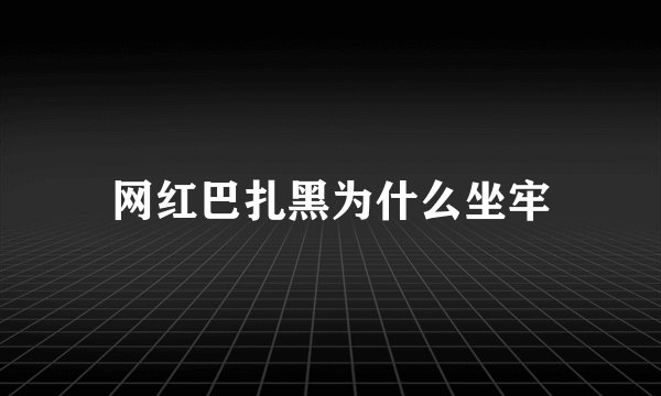 网红巴扎黑为什么坐牢