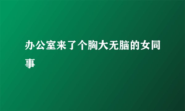 办公室来了个胸大无脑的女同事