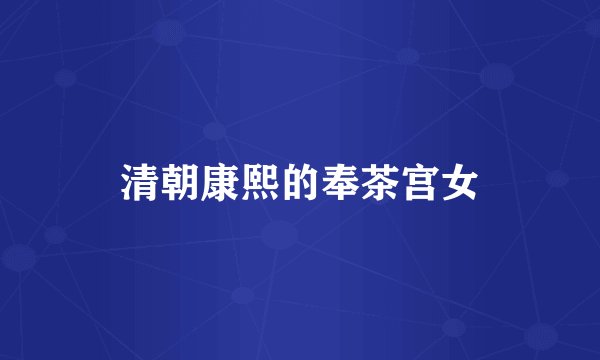 清朝康熙的奉茶宫女