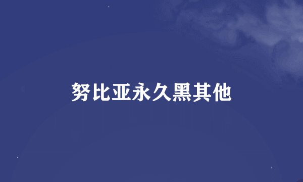 努比亚永久黑其他