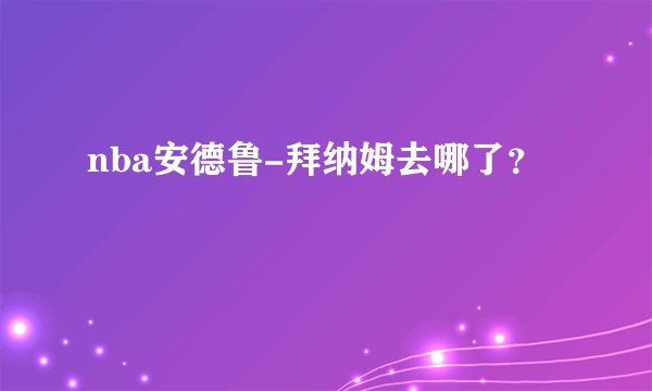 nba安德鲁-拜纳姆去哪了？