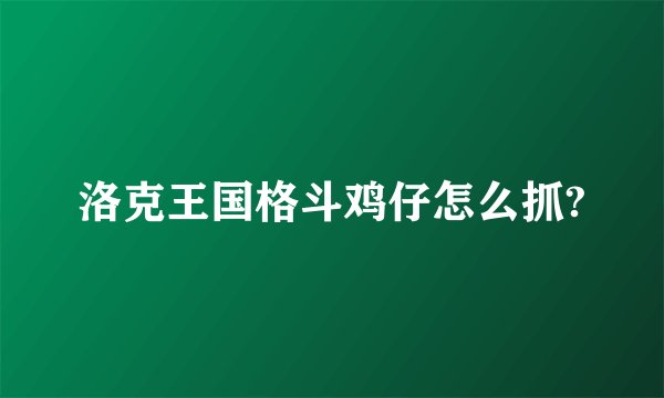 洛克王国格斗鸡仔怎么抓?