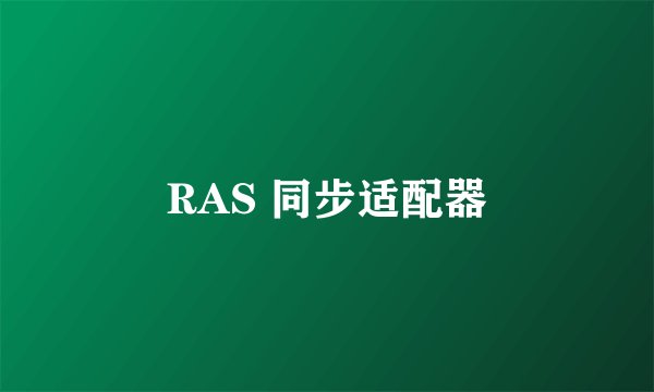 RAS 同步适配器
