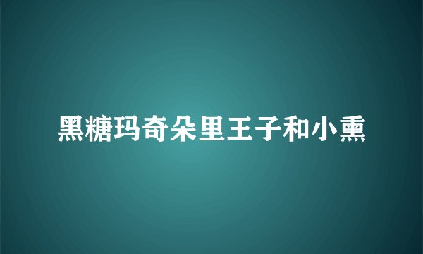 黑糖玛奇朵里王子和小熏