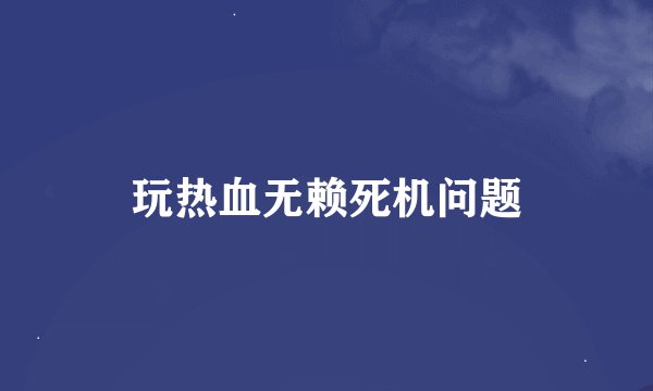 玩热血无赖死机问题