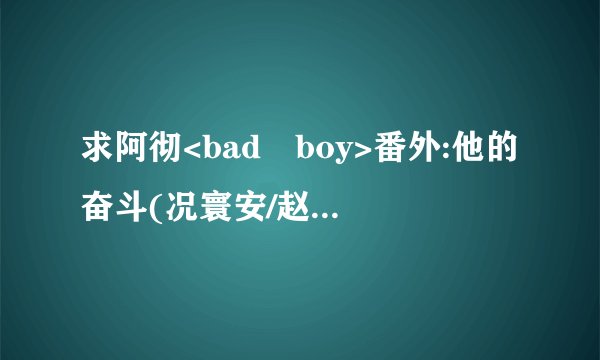 求阿彻<bad boy>番外:他的奋斗(况寰安/赵永夜),恶男(焦珩/纪攸茗)还有温柔(林柏薰/张喆羽).