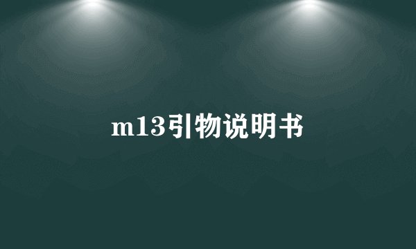 m13引物说明书
