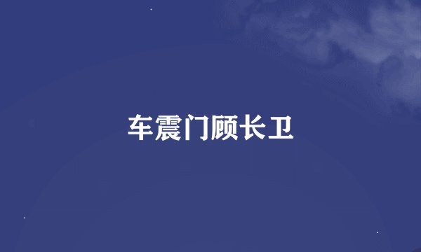 车震门顾长卫