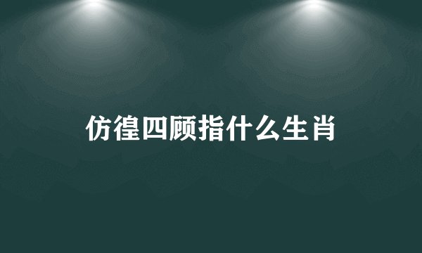 仿徨四顾指什么生肖
