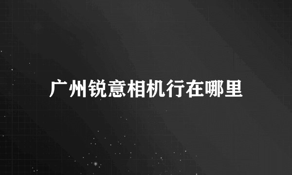 广州锐意相机行在哪里