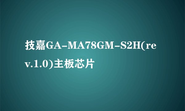 技嘉GA-MA78GM-S2H(rev.1.0)主板芯片