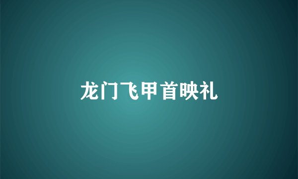 龙门飞甲首映礼