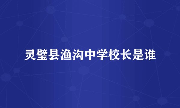 灵璧县渔沟中学校长是谁