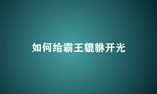 如何给霸王貔貅开光