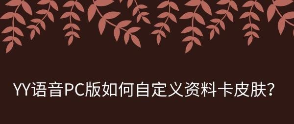 YY语音PC版如何自定义资料卡皮肤？