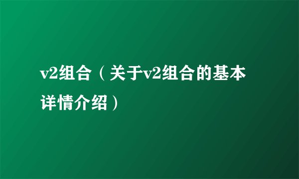 v2组合（关于v2组合的基本详情介绍）