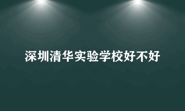 深圳清华实验学校好不好