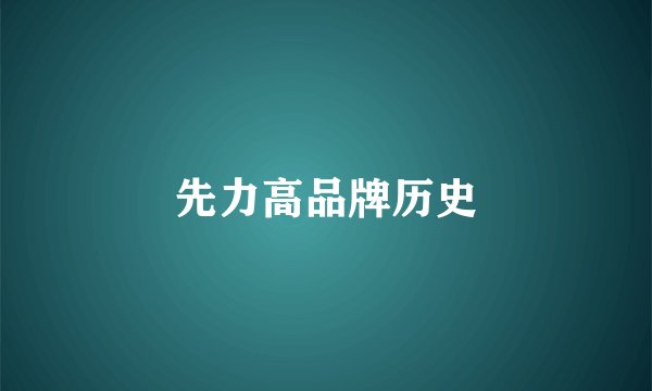先力高品牌历史