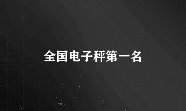 全国电子秤第一名