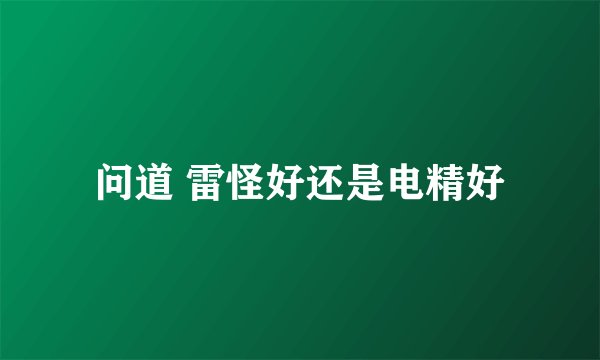 问道 雷怪好还是电精好